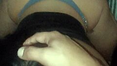 Skinny bitch sucks my cock and swallows the milk