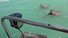 A man has a rough anal sex on the boat trip