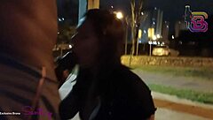 Brazilian Babe Sucks Big Cock