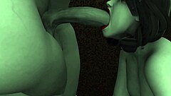 Demon futa and friends get wild in steamy bath! 😈