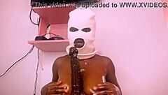 A black boob is going crazy from a toy, cannot stop riding it