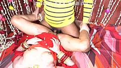 Hindi xxx with an Indian step mom and her son, featuring hot desi action