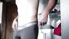 primo masturbates in bedroom enjoying cum