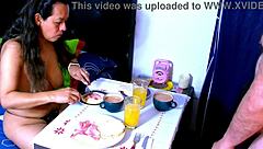 I licked her pussy for hot breakfast, then she blew me to creampie orgasm