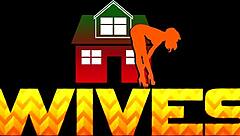 Curly haired housewife masturbates with a toy in her home