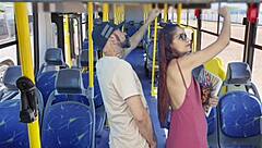 Student Gets Fucked By Old Man On Public Bus