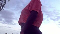 Babe has a fit and she shows it off in the forest