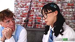 Study session turns wild with mariana flores and rion king in a surprising twist.