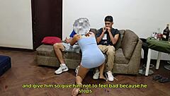 Three of us dance, two guys cum in mouth