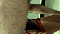 Beautiful latina throated until puking with rimming and cum in mouth