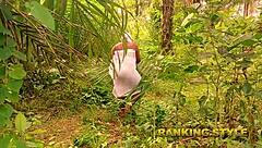 Passionate sex in the forest by the lovers