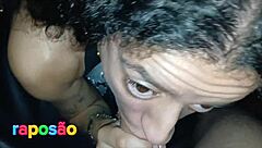 Mature brunette licks balls at event