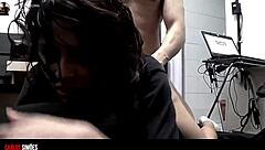 well-endowed man passionately eats young babe