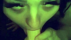 Slut Sucks Dildo with Big Tits!