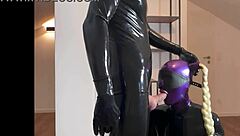 i watched this german couple in latex do bdsm with deepthroat and cumshot on face