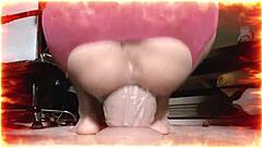 A gluttonous girl was penetrated by a wild monster
