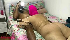 Excited guy eating the tight maid's pussy with passion