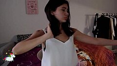 camgirl gets fucked hard in doggystyle, bent over, riding, rough creampie, cowgirl daddy fucking