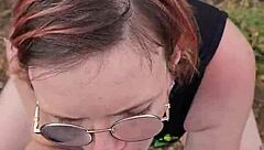 petite outdoor blowjob