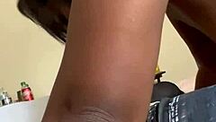 Petite white girl sucking a black cock