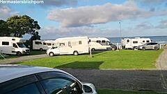 Kiwi MILF pisses outdoors at campground.