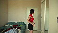 try on new clothes skirts pants tops blouses