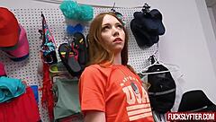 Shoplifter caught near American flag, unexpected encounter