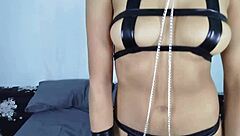 The beautiful woman sucks cock of her daddy