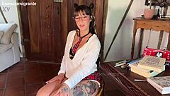 Horny Latina girl craves intense passion in living room