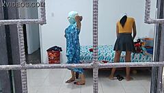 Horny Housewives Touch Each Other's Butts And Tits!