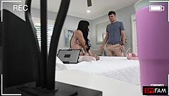 heart racing as stepbro catches stepsister on cam