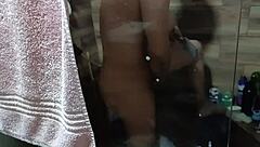 My aunt's place, unexpected steamy shower moment