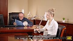 Cute Naomi Love Seduces Future Boss in Daddy4k Casting, Revealing Her Hairless Pussy and Big Natural Tits with Tattoos and Long Legs