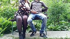 A hot step mom with big natural tits always helps her son