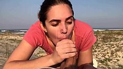 Watch this young girlfriend with small tits get creampied in anal!