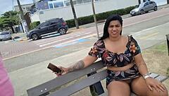 Wife Exposes Hairy Pussy In Public Streets