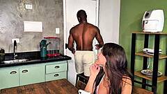 The wife gave her friend's husband a tight pussy to please her husband