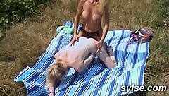 Two Amateur MILFs Seduce Virgin in French Vineyards