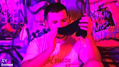 BBW girlfriend licks and sucks feet during rough sex