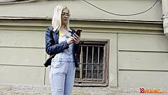 I cum on teen Avrora Sky in doggystyle