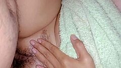 Sugar daddy performs raw cunilingus on roommate's creamy pussy