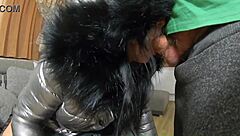 Curvy milf in hot fur coat, crave deepthroat