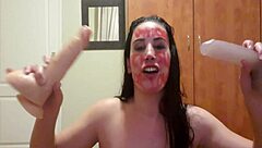 Self punish with pissing slapping gagging dirty talking