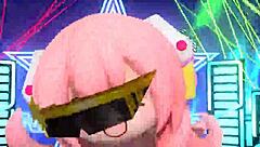 Hatsune Miku in Night Fever Project Diva Nude Mod, Showing Full Nude Body with Big Tits and Ass