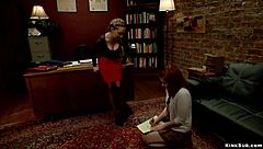 redhead teen gets big ass whipped tied up