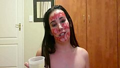 Self punish with pissing slapping gagging dirty talking