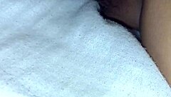 Woman uses sextoy for creampie orgasm masturbation