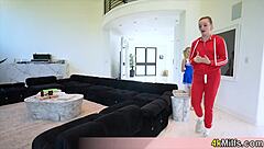 Cheerleader teen gets naughty in a compromising situation