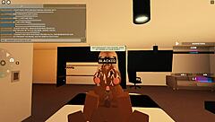 Black guys fuck white girls in a steamy Roblox scenario