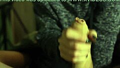 Blue-Eyed Brunette Takes Huge Cum Mouthful On Bed!